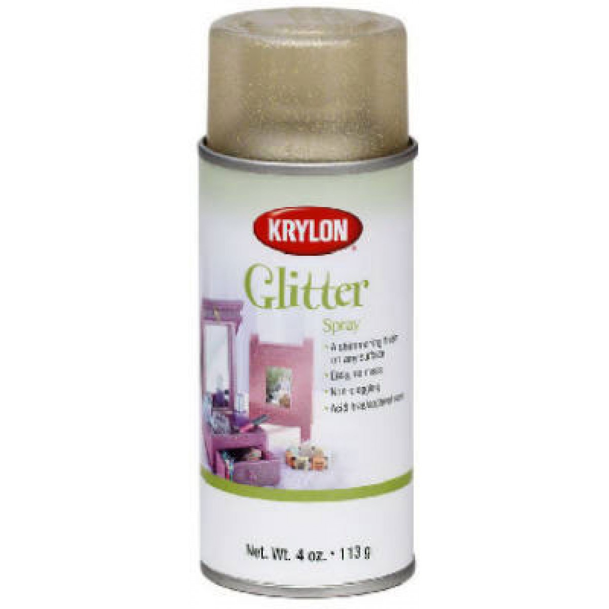 Krylon Shimmering Silver Glitter Spray, 4 Oz. 