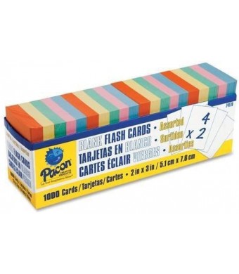 Unruled Flash Cards, 2″X3″ 1000/Pk