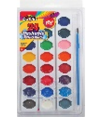 24 ct Watercolors ( 3 8ct Clear Tray)