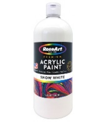 Rose Art Acrylic Paint Snow White 32 oz