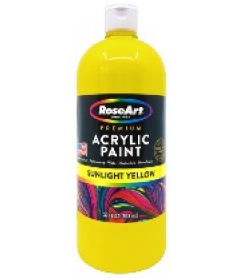 Rose Art Acrylic Paint Sunlight Yellow 32 oz