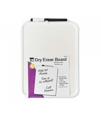 Dry Erase Board, 8-1/2" x 11" – Lightweight, Stain-Resistant Vinyl Framed Whiteboard