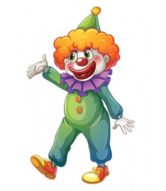 Large Clown Cardstock Cutout Decoration 1PC 10"X16"