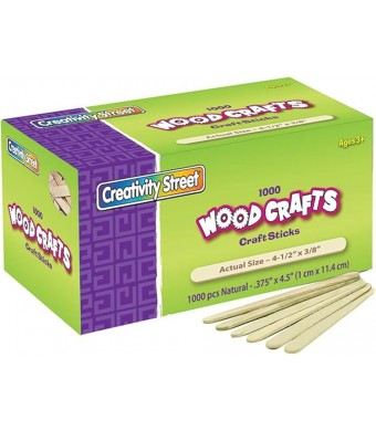 Natural Craft Sticks 4.5"X3/8" 1000Pc