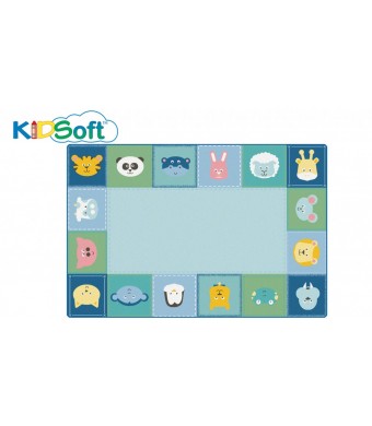 KIDSoft Baby Animals Border - Tranquil Colors