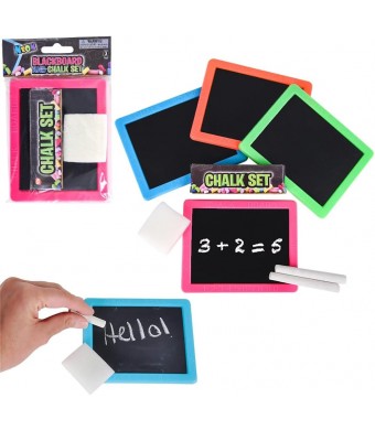 Neon Chalkboards, 5″×4″, 12/Pk – Perfect for arts & crafts, school learning, daycares, camps & party favors | Kids Craft & Classroom Supplies