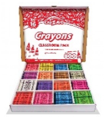 Crayon Classroom pack 16 color 800 count Box