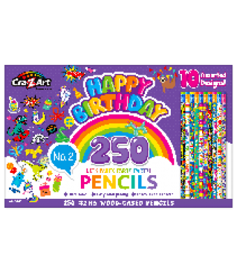 250 ct. Happy Birthday Pencil Classpack 10 designs/available 6.1.23