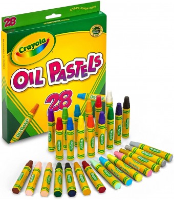 Crayola Oil Pastels – 28 Count, Non-Toxic, Easy Grip, Blendable Colors for Kids