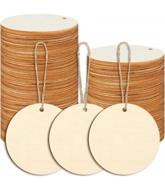 Little Unfinished Rounds Wood Circles with Holes 10/pc