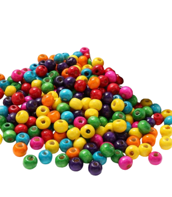 Wood Beads – Round, 100/pack