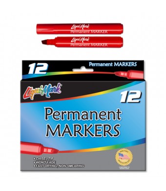 Liqu-mark Permanent Markers-Red
