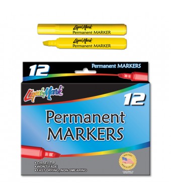 Liqu-mark Permanent Markers-Yellow
