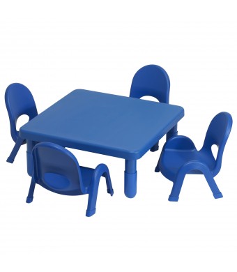 Toddler MyValue Set 4 Square - Solid Royal Blue
