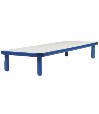 BASELINE® 72" x 30" Rectangular Table - Royal Blue with 12" Legs