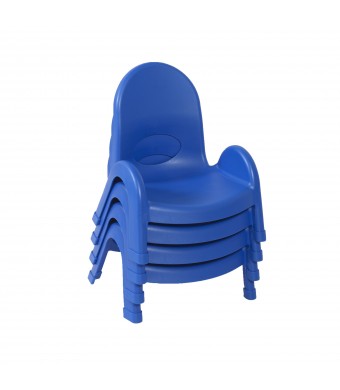 Value Stack 5" Child Chair - 4 Pack - Royal Blue
