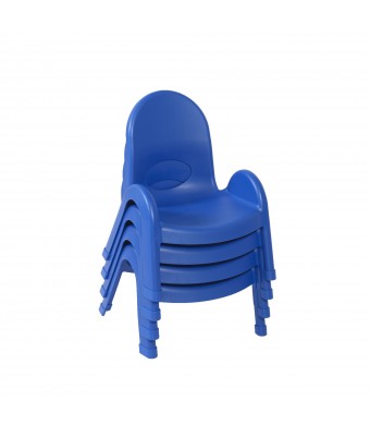 Value Stack 7" Child Chair - 4 Pack - Royal Blue