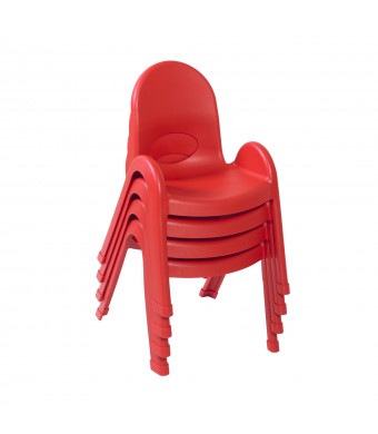 Value Stack 9″ Child Chair – Set of 4 – Candy Apple Red