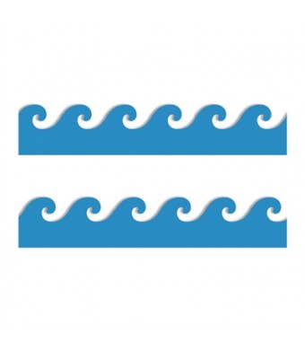Blue Waves Border, 3″ x 36″, 12/Pk