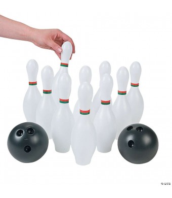 Mini Plastic Bowling Set ,10 Pins & 2 Balls – Indoor Game Set for Kids, Classrooms, Parties & Carnivals