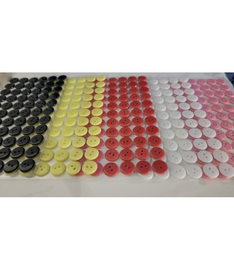ADHESIVE PLASTIC BUTTONS 66/PCS | CHOOSE COLOR
