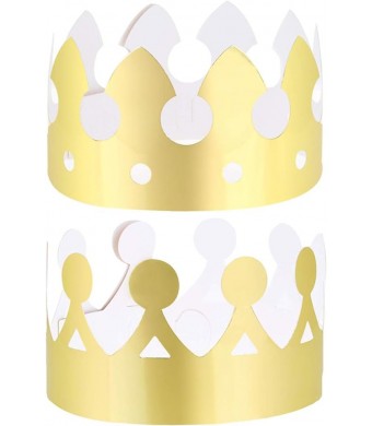 Gold Paper Crown 12/Pack
