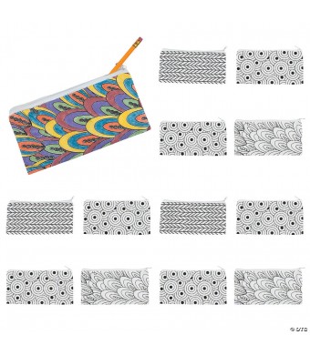 Color Your Own Canvas Doodle Pencil Cases