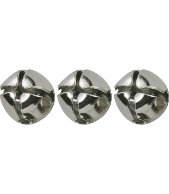 Traditional metal jingle bells - Silver - 1" - 18/pk