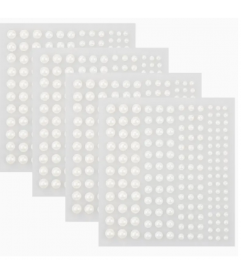 660 Pieces Self-Adhesive Mixed Size Imitation Pearls 