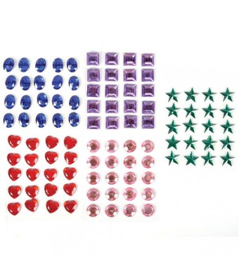 Adhesive Craft Jewels 1/2 Inch – Multi-Color Stick-On Gems for Scrapbooking, Cards & Classroom Crafts (500 Pack)