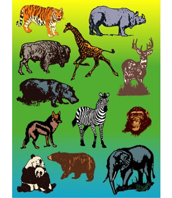 Wild Animal Stickers 25 Sheets – Safari & Jungle Animal Sticker Sheets for Kids Crafts, Classroom Rewards & Scrapbooking