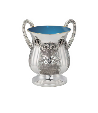 Silver Wash Cup With Water & Bowl Cutout 