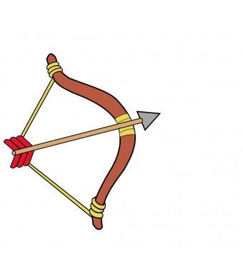 Cardstock Bow & Arrow Cutouts – 20-Pack Paper Shapes for Kids Crafts & Classroom Art (3.34" x 4.12")