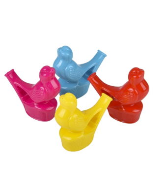 Bird Whistles, 12/Pk – Colorful Plastic Whistle Toys for Kids Crafts, Classroom Activities & Outdoor Play
