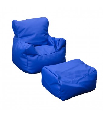 Cozy Chair and Ottoman – Blue