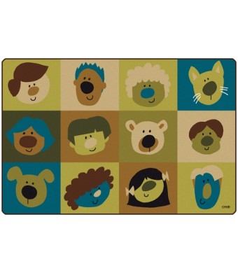 Friendly Faces Rug- Nature Colors