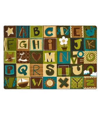 KIDSoft Toddler Alphabet Blocks - Nature, NATURE, BROWN, 8ft 4in x 13ft 4in Rectangle