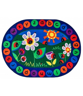 Ladybug Circletime, PRIMARY, RED, 8ft 3in x 11ft 8in Oval
