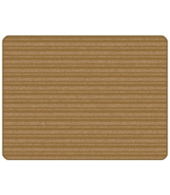 KIDSoft Subtle Stripes - Brown/Tan, NATURE, BROWN, 6ft x 9ft Rectangle