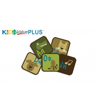 Learning Blocks Carpet Seating Kit - Nature, NATURE, BROWN, Set of 26, 12in Squares