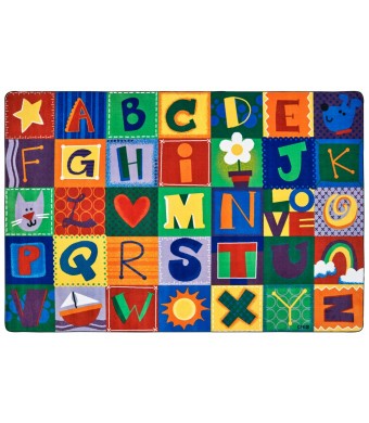 KIDSoft Toddler Alphabet Blocks - Primary, PRIMARY, MULTI, 6ft x 9ft Rectangle