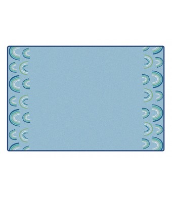 KIDSoft Rainbows End - Blue, TRANQUIL, LIGHT BLUE, 4ft x 6ft Rectangle