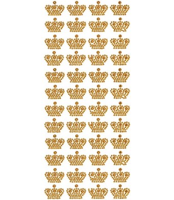 Crown Shaped Gemstone Stickers