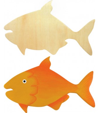 Wood Fish – Unfinished Wooden Craft Shape for DIY and Nautical Decoration