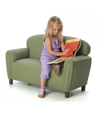"Just Like Home" Preschool Enviro-Child Upholstery Sage Sofa