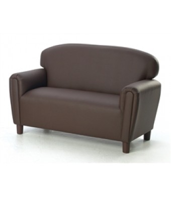 "Just Like Home" Preschool Enviro-Child Upholstery Chocolate Sofa