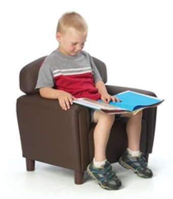 "Just Like Home" Preschool Enviro-Child Upholstery Chocolate Chair