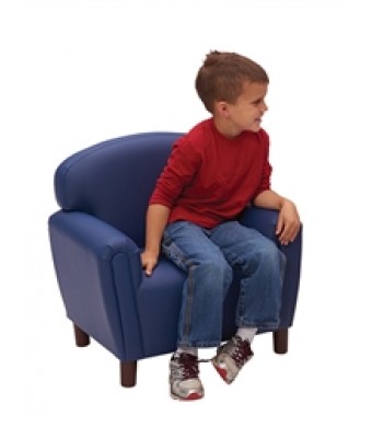 "Just Like Home" Preschool Enviro-Child Upholstery Deep Blue Chair