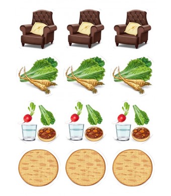 4 Questions Stickers 2" – 6 Sheets | Passover Pesach Craft Stickers for Kids Classroom & DIY