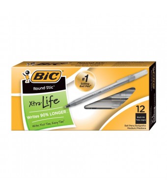BIC Writing Pens, Medium Tip, 12/Pack – Your Choice of Color! | Smooth and Reliable